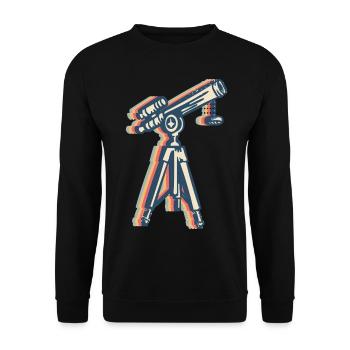 télescope astronomie système solaire astronomes rétro - Sweat-shirt Unisexe - noir - Devant - Alina (178cm) & Michal (187cm)