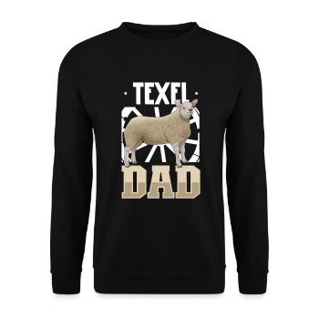 Texel sheep dad - Unisex Sweatshirt - black - Front - Alina (178cm) & Michal (187cm)