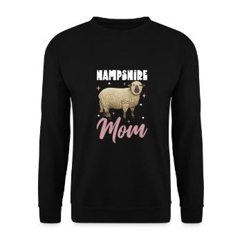 Hampshire Sheep Mom - Unisex Sweatshirt - black - Front - Alina (178cm) & Michal (187cm)