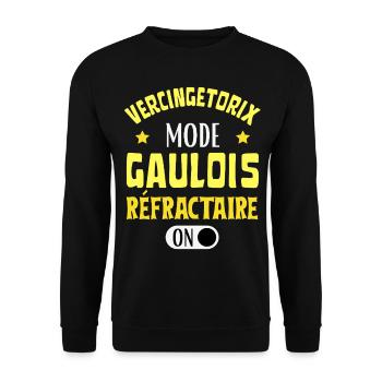 Mode Gaulois Réfractaire Activé - Sweat-shirt Unisexe - noir - Devant - Alina (178cm) & Michal (187cm)