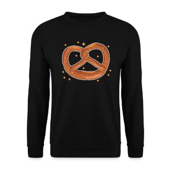 Pretzel Pretzels Pretzel Lover Gifts - Unisex Sweatshirt - black - Front - Alina (178cm) & Michal (187cm)