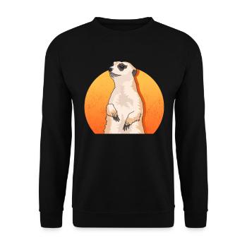 Suricate Mignon Cadeaux de suricate - Sweat-shirt Unisexe - noir - Devant - Alina (178cm) & Michal (187cm)
