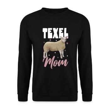 Texel sheep mom - Unisex Sweatshirt - black - Front - Alina (178cm) & Michal (187cm)