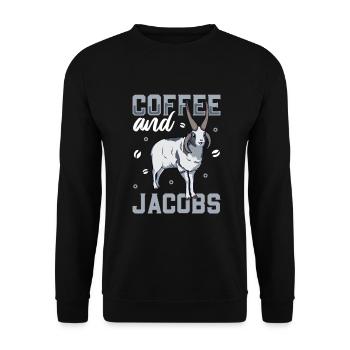 Le café et les moutons de Jacob - Sweat-shirt Unisexe - noir - Devant - Alina (178cm) & Michal (187cm)