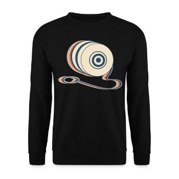 Yoyo Toy Retro Line Art - Unisex Sweatshirt - black - Front - Alina (178cm) & Michal (187cm)