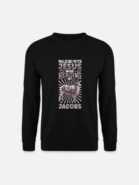 Jesus and Sheep - Jacob Sheep - Unisex Sweatshirt - black