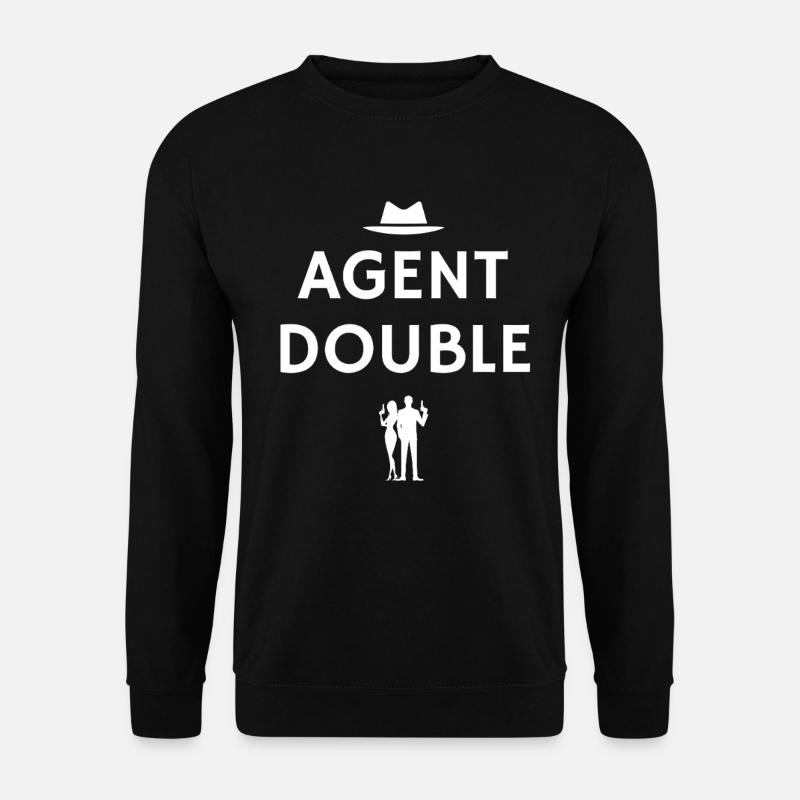 AGENT DOUBLE COUPLE ESPION - Sweat-shirt Unisexe - noir