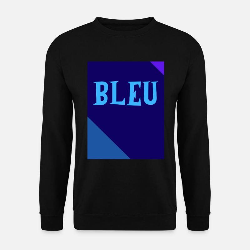 BLEU Tableau Rectangle Triangles - Sweat-shirt Unisexe - noir