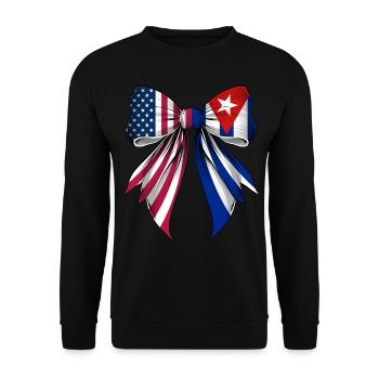 Coquette Loop Cuba Roots Heritage Cuban Pride - Unisex Sweatshirt - black - Front - Alina (178cm) & Michal (187cm)