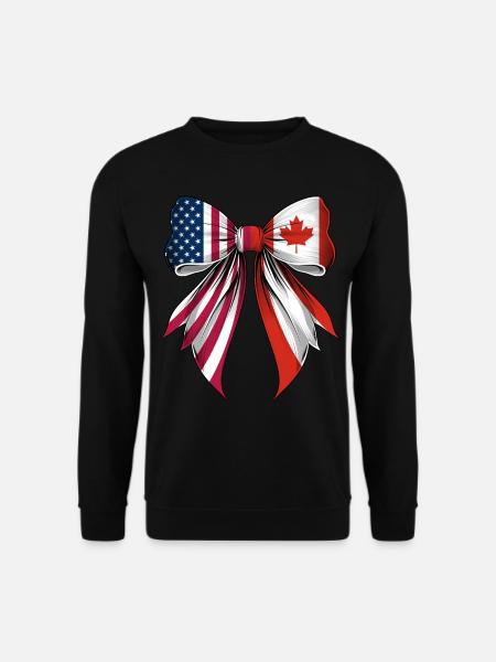 Coquette Bow Canada Roots Heritage Canadian Pride - Unisex Sweatshirt - black