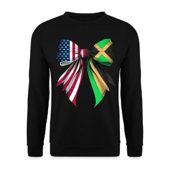Coquette Arc Jamaïque Racines Héritage Jamaïcain - Sweat-shirt Unisexe - noir - Devant - Alina (178cm) & Michal (187cm)