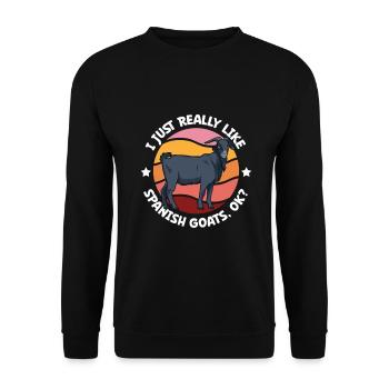 I love my Spanish goat - Unisex Sweatshirt - black - Front - Alina (178cm) & Michal (187cm)