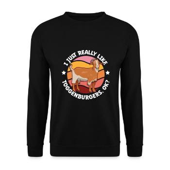 J’adore ma chèvre du Toggenburg - Sweat-shirt Unisexe - noir - Devant - Alina (178cm) & Michal (187cm)