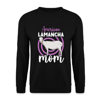 Mom of a LaMancha goat - Unisex Sweatshirt - black - Front - Alina (178cm) & Michal (187cm)