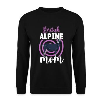 Mom of a British Alpine goat - Unisex Sweatshirt - black - Front - Alina (178cm) & Michal (187cm)
