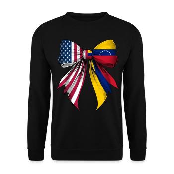 Coquette Arc Venezuela Racines Fierté Vénézuélienne - Sweat-shirt Unisexe - noir - Devant - Alina (178cm) & Michal (187cm)