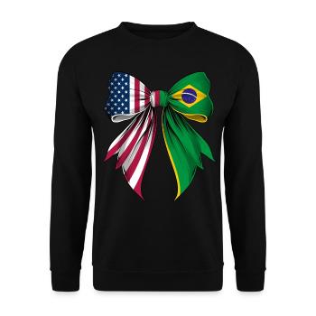 Coquette Bow Brazil Roots Heritage - Unisex Sweatshirt - black - Front - Alina (178cm) & Michal (187cm)