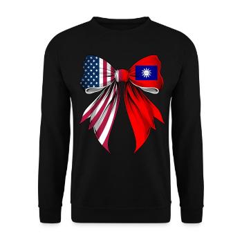 Coquette Bow Taiwan Roots Heritage Taiwanesischer - Unisex Pullover - Schwarz - Vorne - Alina (178cm) & Michal (187cm)