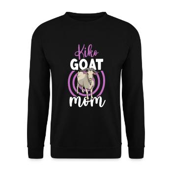 Mom of a Kiko goat - Unisex Sweatshirt - black - Front - Alina (178cm) & Michal (187cm)