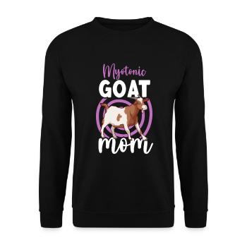 Mom of a Myotonic Goat - Unisex Sweatshirt - black - Front - Alina (178cm) & Michal (187cm)