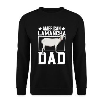 Papa d’une chèvre LaMancha - Sweat-shirt Unisexe - noir - Devant - Alina (178cm) & Michal (187cm)