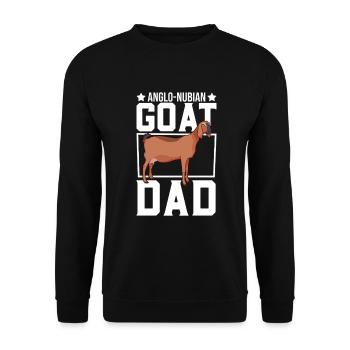 Papa d’une chèvre anglo-nubienne - Sweat-shirt Unisexe - noir - Devant - Alina (178cm) & Michal (187cm)