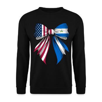 Coquette Arc Nicaragua Racines Nicaragua La fierté du Nicaragua - Sweat-shirt Unisexe - noir - Devant - Alina (178cm) & Michal (187cm)
