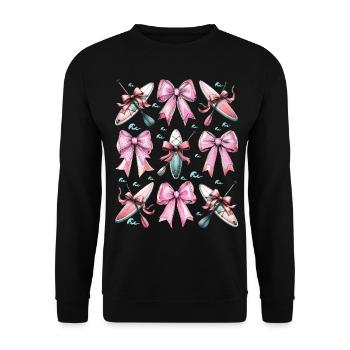 Coquette Bow Stand Up Paddling SUP Boat Paddle - Unisex Sweatshirt - black - Front - Alina (178cm) & Michal (187cm)