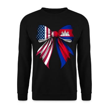 Coquette Arc Cambodge Racines Héritage - Sweat-shirt Unisexe - noir - Devant - Alina (178cm) & Michal (187cm)