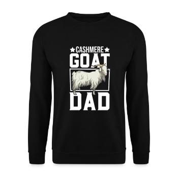 Papa d’une chèvre cachemire - Sweat-shirt Unisexe - noir - Devant - Alina (178cm) & Michal (187cm)