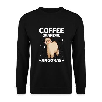 Café et chèvre angora - Sweat-shirt Unisexe - noir - Devant - Alina (178cm) & Michal (187cm)