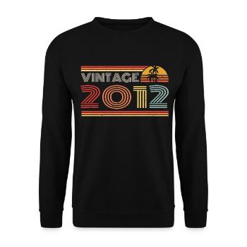 2012 Limited Edition Birthday Outfit 2012 vintag - Unisex Sweatshirt - black - Front - Alina (178cm) & Michal (187cm)