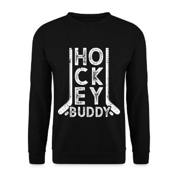 Hockey Buddy Eishockey - Unisex Pullover - Schwarz - Vorne - Alina (178cm) & Michal (187cm)