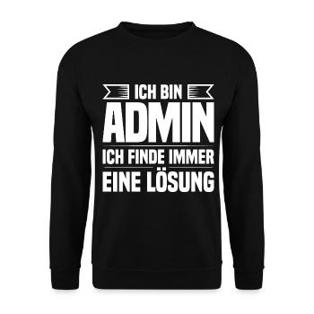 Administrator IT-ler Support Lösung Sysadmin Admin - Unisex Pullover - Schwarz - Vorne - Alina (178cm) & Michal (187cm)