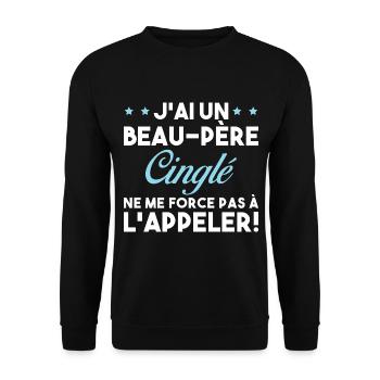Beau Père Cinglé - Sweat-shirt Unisexe - noir - Devant - Alina (178cm) & Michal (187cm)