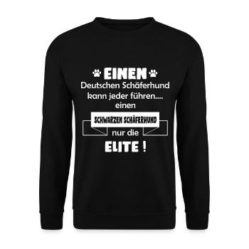 Schwarzer Schäferhund - Schwarzer Schäferhund - Unisex Pullover - Schwarz - Vorne - Alina (178cm) & Michal (187cm)