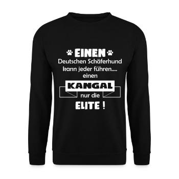 Kangal Hund - Kangal - Unisex Pullover - Schwarz - Vorne - Alina (178cm) & Michal (187cm)