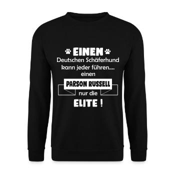 Parson Russell - Parson Russell Geschenkidee - Unisex Pullover - Schwarz - Vorne - Alina (178cm) & Michal (187cm)