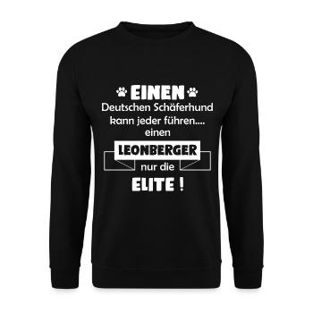 Leonberger Hund - Leonberger - Unisex Pullover - Schwarz - Vorne - Alina (178cm) & Michal (187cm)