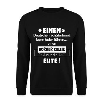 Border Collie Hund - Border Collie - Unisex Pullover - Schwarz - Vorne - Alina (178cm) & Michal (187cm)