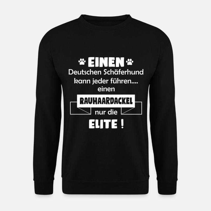 Rauhaardackel - Unisex Pullover - Schwarz