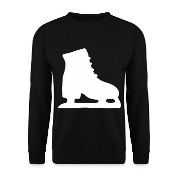 Schlittschuh Eiskunstlauf Eiskunstlaufen Eislauf - Unisex Pullover - Schwarz - Vorne - Alina (178cm) & Michal (187cm)