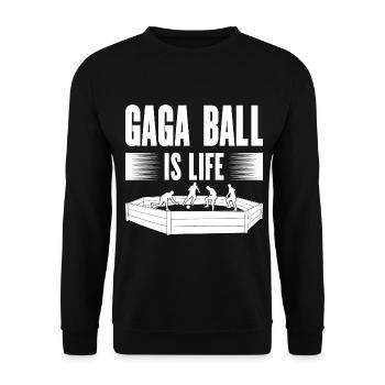 Gaga Ball Dodgeball Gagaball Player Gaga Ball - Unisex Sweatshirt - black - Front - Alina (178cm) & Michal (187cm)