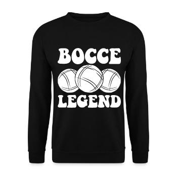 Légende de la pétanque disant pétanque avec Jack Bocci - Sweat-shirt Unisexe - noir - Devant - Alina (178cm) & Michal (187cm)