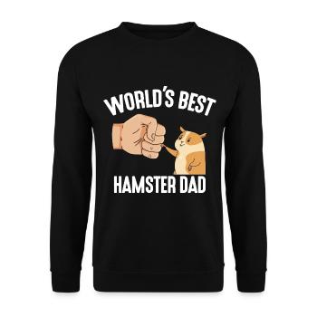 World's Best Hamster Dad Hamster Costume for - Unisex Sweatshirt - black - Front - Alina (178cm) & Michal (187cm)