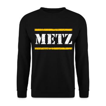 Metz - Sweat-shirt Unisexe - noir - Devant - Alina (178cm) & Michal (187cm)