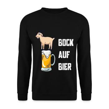 Bock Auf Bier Braumeister Lustig Hopfen - Unisex Pullover - Schwarz - Vorne - Alina (178cm) & Michal (187cm)