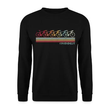 Cycologist - Radsport Fixie Shirt - Unisex Pullover - Schwarz - Vorne - Alina (178cm) & Michal (187cm)