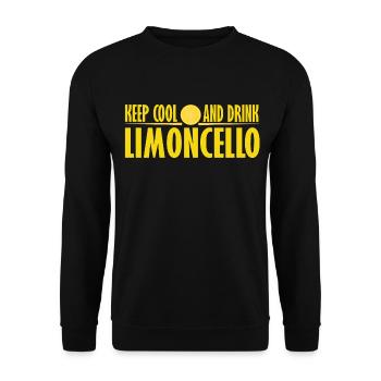 Citron, limoncello, boisson, boisson, - Sweat-shirt Unisexe - noir - Devant - Alina (178cm) & Michal (187cm)