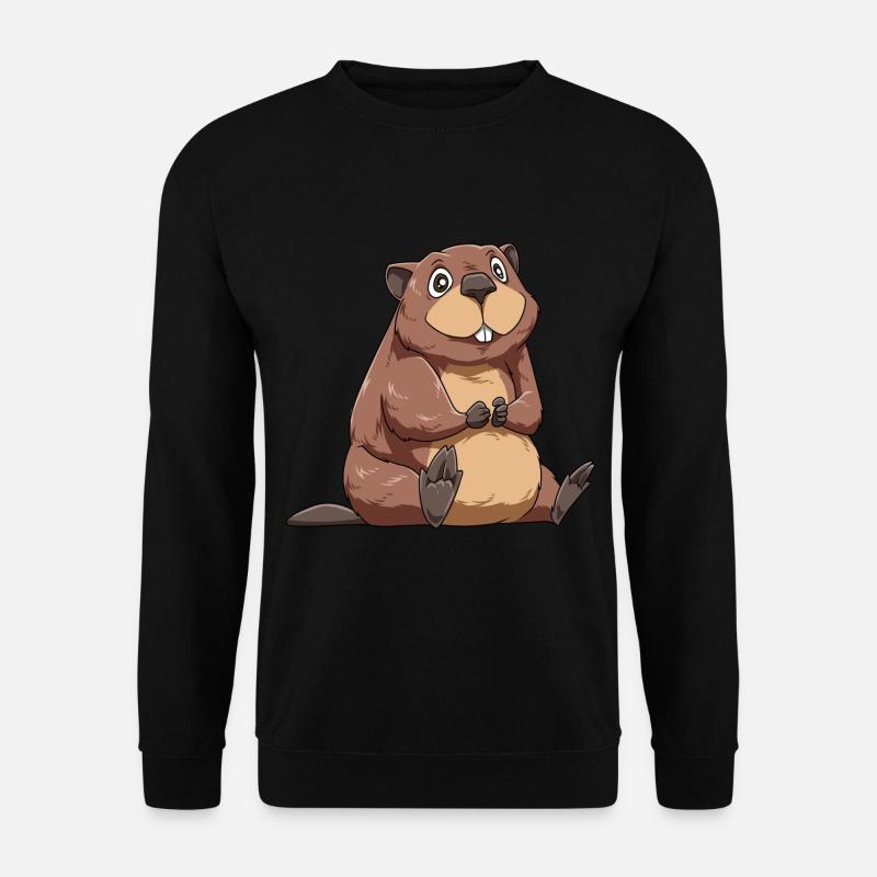 Biber für einen Biberliebhaber Naturschützer - Unisex Pullover - Schwarz